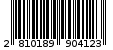 Γραμμωτός κωδικός 2810189904123