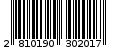 Γραμμωτός κωδικός 2810190302017