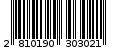 Γραμμωτός κωδικός 2810190303021