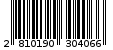 Γραμμωτός κωδικός 2810190304066