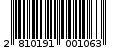 Γραμμωτός κωδικός 2810191001063