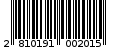 Γραμμωτός κωδικός 2810191002015