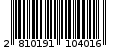 Γραμμωτός κωδικός 2810191104016