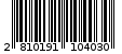 Γραμμωτός κωδικός 2810191104030