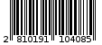Γραμμωτός κωδικός 2810191104085