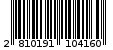 Γραμμωτός κωδικός 2810191104160