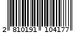 Γραμμωτός κωδικός 2810191104177