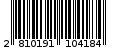 Γραμμωτός κωδικός 2810191104184