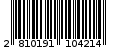 Γραμμωτός κωδικός 2810191104214