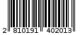 Γραμμωτός κωδικός 2810191402013