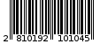 Γραμμωτός κωδικός 2810192101045