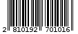 Γραμμωτός κωδικός 2810192701016