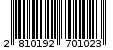 Γραμμωτός κωδικός 2810192701023