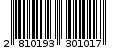 Γραμμωτός κωδικός 2810193301017