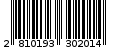 Γραμμωτός κωδικός 2810193302014
