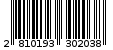 Γραμμωτός κωδικός 2810193302038