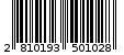 Γραμμωτός κωδικός 2810193501028