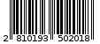 Γραμμωτός κωδικός 2810193502018