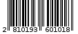 Γραμμωτός κωδικός 2810193601018