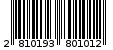 Γραμμωτός κωδικός 2810193801012