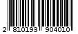 Γραμμωτός κωδικός 2810193904010