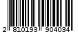Γραμμωτός κωδικός 2810193904034