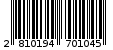 Γραμμωτός κωδικός 2810194701045