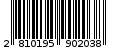 Γραμμωτός κωδικός 2810195902038