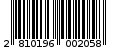 Γραμμωτός κωδικός 2810196002058
