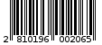 Γραμμωτός κωδικός 2810196002065
