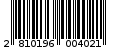 Γραμμωτός κωδικός 2810196004021
