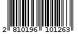 Γραμμωτός κωδικός 2810196101263