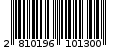 Γραμμωτός κωδικός 2810196101300