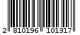 Γραμμωτός κωδικός 2810196101317