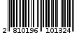 Γραμμωτός κωδικός 2810196101324