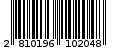 Γραμμωτός κωδικός 2810196102048
