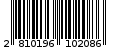 Γραμμωτός κωδικός 2810196102086