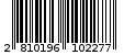 Γραμμωτός κωδικός 2810196102277