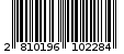 Γραμμωτός κωδικός 2810196102284
