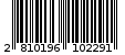 Γραμμωτός κωδικός 2810196102291