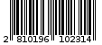 Γραμμωτός κωδικός 2810196102314