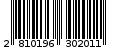 Γραμμωτός κωδικός 2810196302011