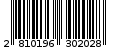 Γραμμωτός κωδικός 2810196302028