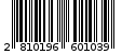 Γραμμωτός κωδικός 2810196601039