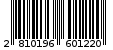 Γραμμωτός κωδικός 2810196601220