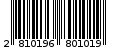 Γραμμωτός κωδικός 2810196801019