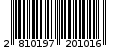 Γραμμωτός κωδικός 2810197201016