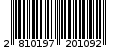 Γραμμωτός κωδικός 2810197201092