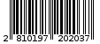 Γραμμωτός κωδικός 2810197202037