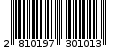Γραμμωτός κωδικός 2810197301013